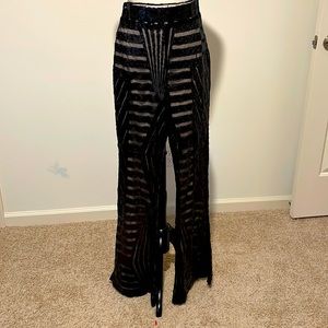 Black sequins pants